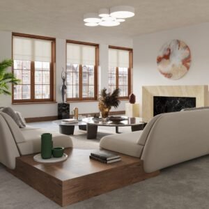 Arena 55cm Round Ceiling Light - White Modern Large Ceiling Lights Great Lighting UK Ltd