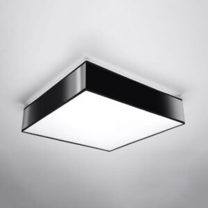 Horus 55cm Square Ceiling Light - Black Modern Large Ceiling Lights Great Lighting UK Ltd