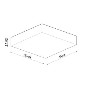 Horus 45cm Square Ceiling Light - White / Variant Modern Large Ceiling Lights Great Lighting UK Ltd