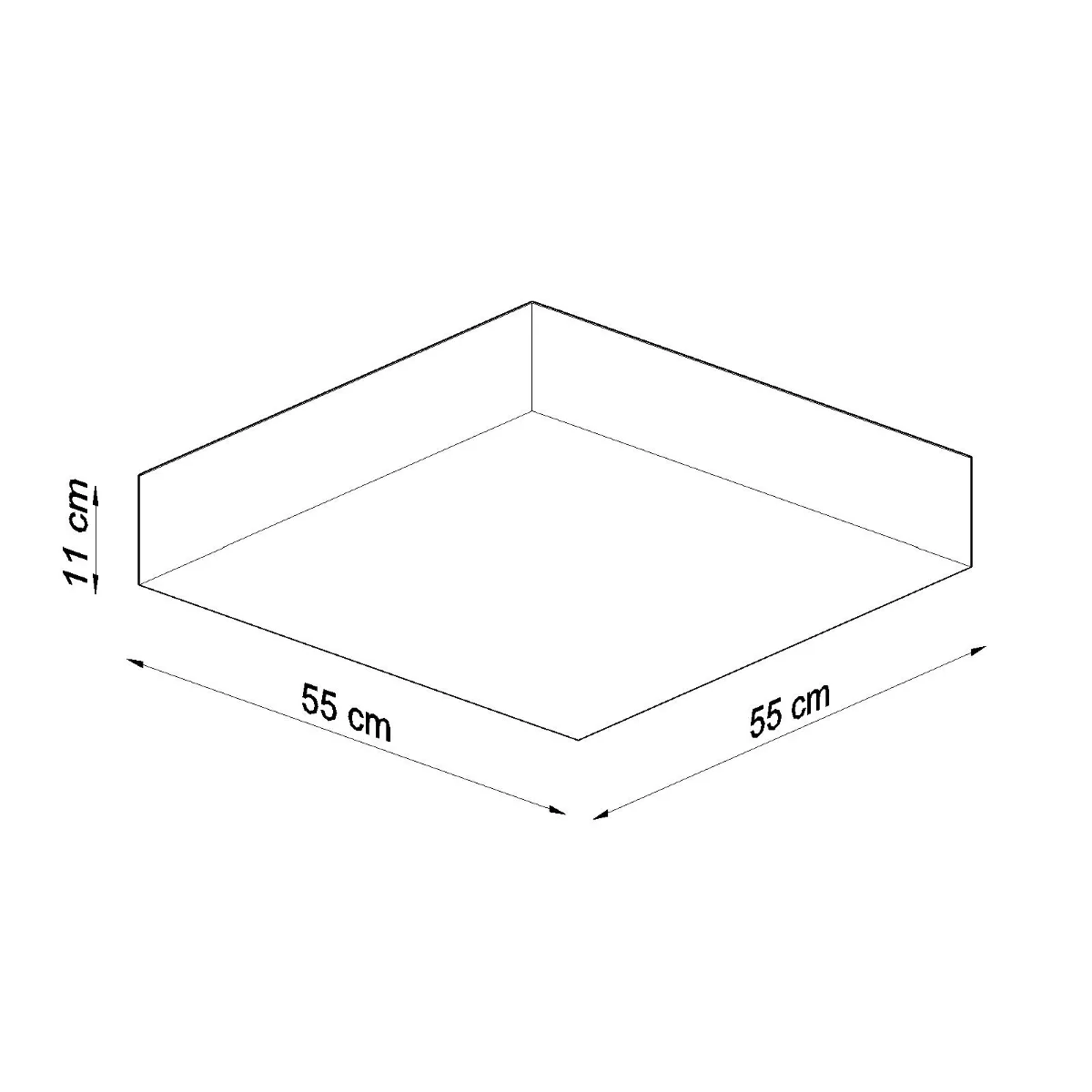 Horus 45cm Square Ceiling Light - White / Variant Modern Large Ceiling Lights Great Lighting UK Ltd
