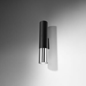 Loopez Wall Light - Black / Chrome Black & Chrome Lights Great Lighting UK Ltd