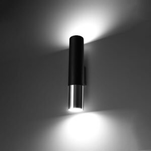 Loopez Wall Light - Black / Chrome Black & Chrome Lights Great Lighting UK Ltd