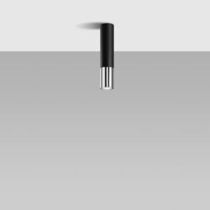 Ceiling Lamp Loopez Black / Chrome Single Ceiling Lights Great Lighting UK Ltd