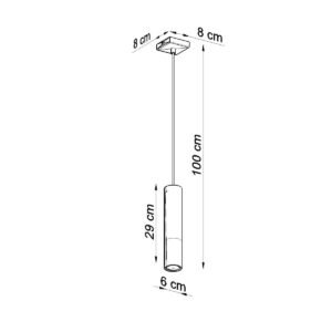 Pendant Lamp Loopez 1 Black / Chrome Modern Single Pendants Great Lighting UK Ltd