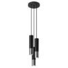 Pendant Lamp Loopez 3p Black / Chrome Multi Pendants Great Lighting UK Ltd