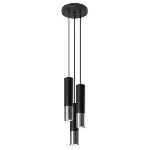 Pendant Lamp Loopez 3p Black/chrome