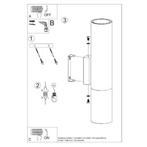 Loopez Wall Light - Black / Copper Up & Down Wall Lights Great Lighting UK Ltd