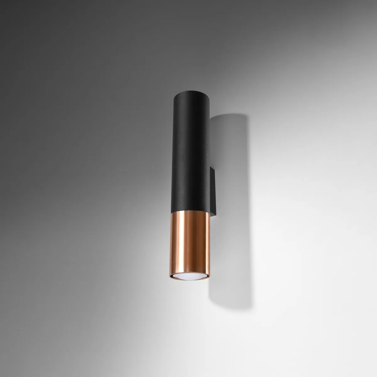 Loopez Wall Light - Black / Copper Double Wall Lights Great Lighting UK Ltd