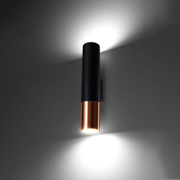 Wall Lamp Loopez Black/copper Modern Indoor Wall Lights Great Lighting UK Ltd
