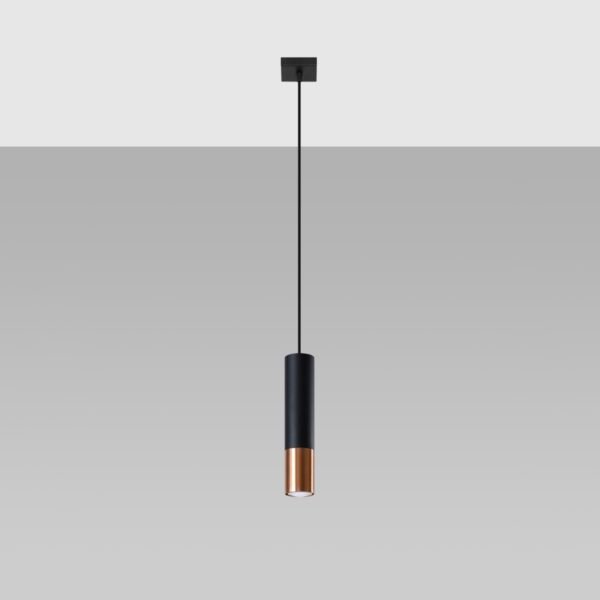 Pendant Lamp Loopez 1 Black/copper Modern Pendant Lights Great Lighting UK Ltd