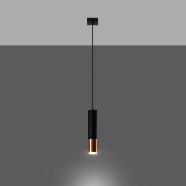Pendant Lamp Loopez 1 Black/copper Modern Pendant Lights Great Lighting UK Ltd