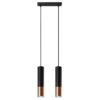 Pendant Lamp Loopez 2 Black / Copper Multi Pendants Great Lighting UK Ltd