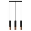 Pendant Lamp Loopez 3l Black / Copper Multi Pendants Great Lighting UK Ltd
