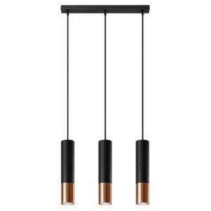 Pendant Lamp Loopez 3l Black/copper
