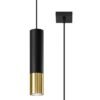 Pendant Lamp Loopez 1 Black / Gold Modern Single Pendants Great Lighting UK Ltd