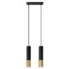 Pendant Lamp Loopez 2 Black / Gold Multi Pendants Great Lighting UK Ltd