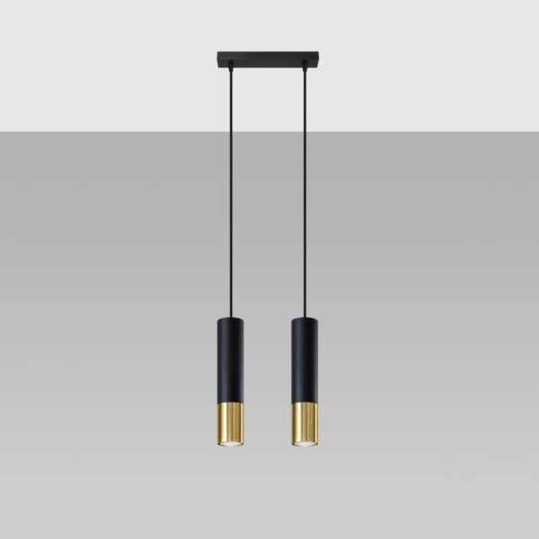 Pendant Lamp Loopez 2 Black/golden - Image 2