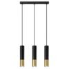Pendant Lamp Loopez 3l Black / Gold Multi Pendants Great Lighting UK Ltd
