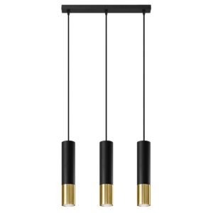 Pendant Lamp Loopez 3l Black/golden