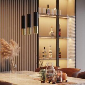Loopez 3-Light Cluster Pendant - Black / Gold Black - Gold - Copper Lights Great Lighting UK Ltd