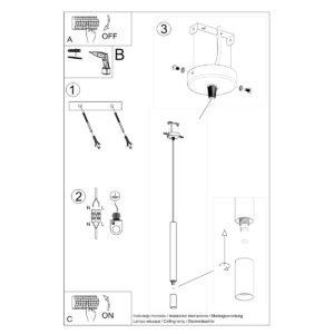 Pendant Lamp Wezyr 1 White Modern Single Pendants Great Lighting UK Ltd