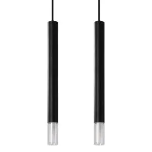 Wezyr Twin Pendant - Black Bar & Linear Pendant Lights Great Lighting UK Ltd