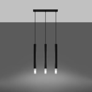 Pendant Lamp Wezyr 3 Black Multi Pendants Great Lighting UK Ltd
