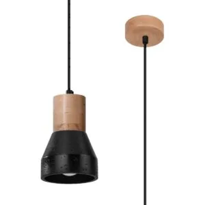 Wooden Pendant Light Qubic Black Black Pendant Lights Great Lighting UK Ltd
