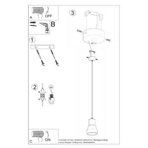 Pendant Lamp Qubic Grey Modern Single Pendants Great Lighting UK Ltd