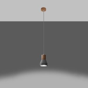 Pendant Lamp Qubic Grey Modern Single Pendants Great Lighting UK Ltd