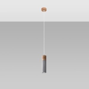 Pendant Lamp Zane 1 Grey Modern Single Pendants Great Lighting UK Ltd