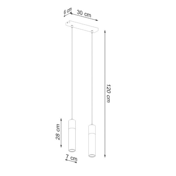 Pendant Lamp Zane 2 Grey - Image 4
