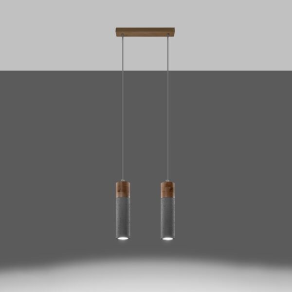 Pendant Lamp Zane 2 Grey - Image 3