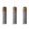Wooden Pendant Light Zane Three Light Grey Concrete Pendant Lights Great Lighting UK Ltd
