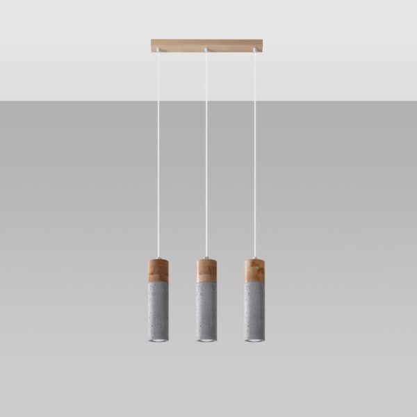Pendant Lamp Zane 3 Grey - Image 2