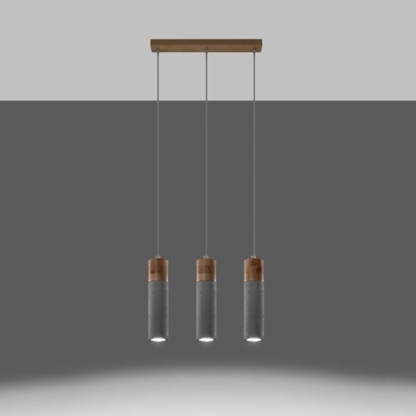 Pendant Lamp Zane 3 Grey - Image 3