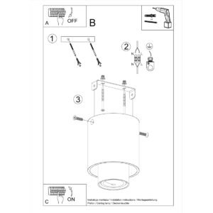 Ceiling Lamp Nesi Black Single Ceiling Lights Great Lighting UK Ltd