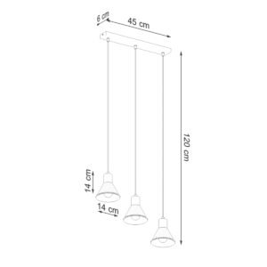 Pendant Lamp Taleja 3 White [e27] Multi Pendants Great Lighting UK Ltd