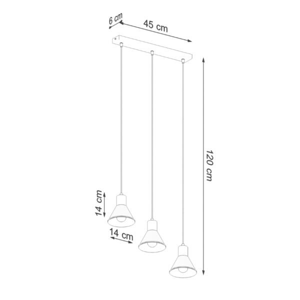 Pendant Lamp Taleja 3 Black [e27] - Image 4