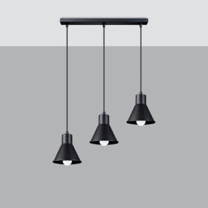 Pendant Lamp Taleja 3 Black [e27] Multi Pendants Great Lighting UK Ltd