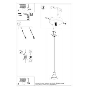 Pendant Lamp Taleja 1 Black [es111] Modern Single Pendants Great Lighting UK Ltd
