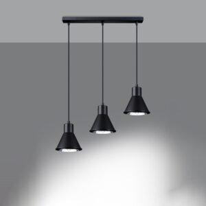 Pendant Lamp Taleja 3 Black [es111] Multi Pendants Great Lighting UK Ltd