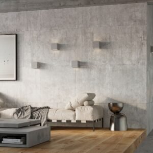 Wall Lamp Leo Concrete Single Wall Lights Great Lighting UK Ltd