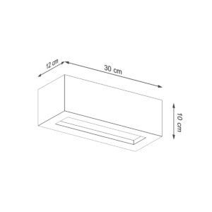 Wall Lamp Vega 30 Concrete Box Wall Lights Great Lighting UK Ltd