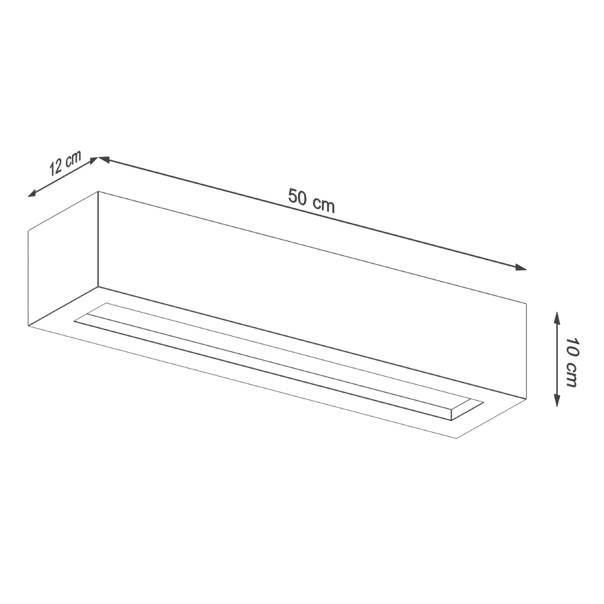Concrete Wall Light Vega 50 Box Wall Lights Great Lighting UK Ltd