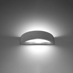 Wall Lamp Atena Concrete Box Wall Lights Great Lighting UK Ltd