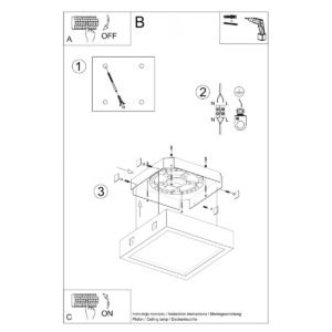 Riza Ceiling Light - Concrete Bedroom Ceiling Lights Great Lighting UK Ltd