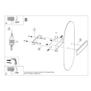 Salia Wall Light - White Panel Wall Lights Great Lighting UK Ltd