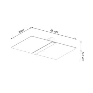 Azalia Ceiling or Wall Light - White Panel Wall Lights Great Lighting UK Ltd
