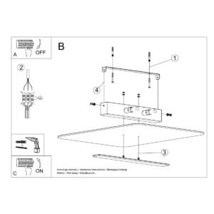 Azalia Ceiling or Wall Light - White Panel Wall Lights Great Lighting UK Ltd